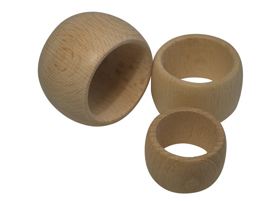 Beech Napkin Rings (Set of 6)