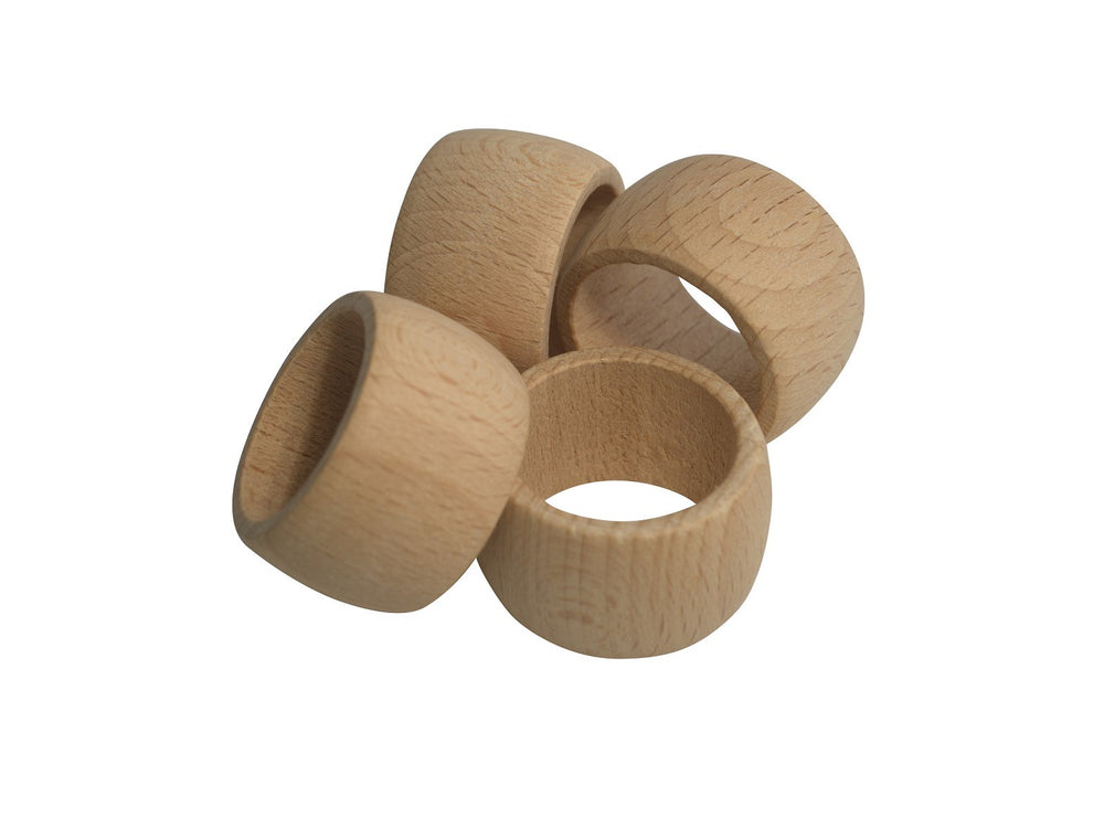 Beech Napkin Rings (Set of 6)